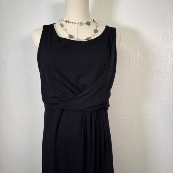 Peruvian Connection Soft Pima Cotton Sleeveless Maxi Dress Medium Black Twist - Picture 2 of 12